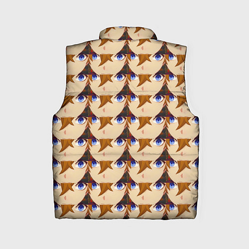 Женский жилет Тарталья лицо МЕМ Genshin Impact / 3D-Светло-серый – фото 2