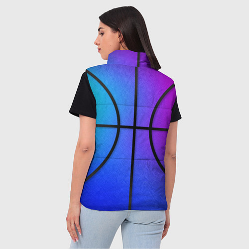Женский жилет Градиентный баскетбольный мяч / 3D-Черный – фото 4