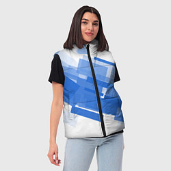 Женский жилет Геометрия в синем, цвет: 3D-светло-серый — фото 2