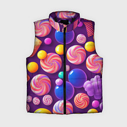Женский жилет Сладости для радости, цвет: 3D-черный