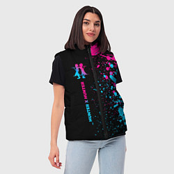 Женский жилет Hunter x Hunter - neon gradient: по-вертикали, цвет: 3D-черный — фото 2