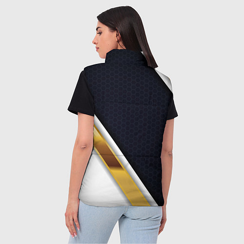 Женский жилет Gold and white Russia / 3D-Черный – фото 4