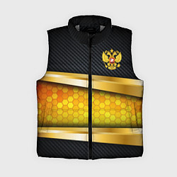 Женский жилет Black & gold - герб России