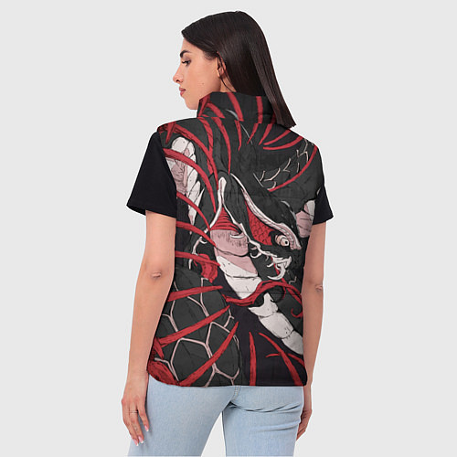 Женский жилет Японская змея уроборос / 3D-Светло-серый – фото 4