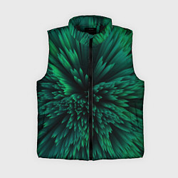 Женский жилет Объёмные острые зелёные фигуры