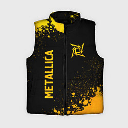 Женский жилет Metallica - gold gradient: надпись, символ