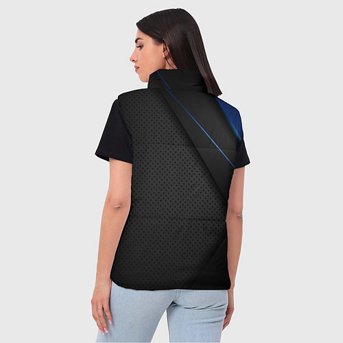 Женский жилет Черно-синий герб России / 3D-Черный – фото 4