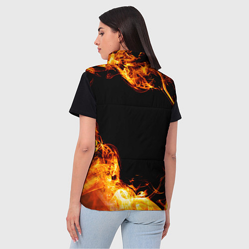 Женский жилет Skillet и пылающий огонь / 3D-Черный – фото 4