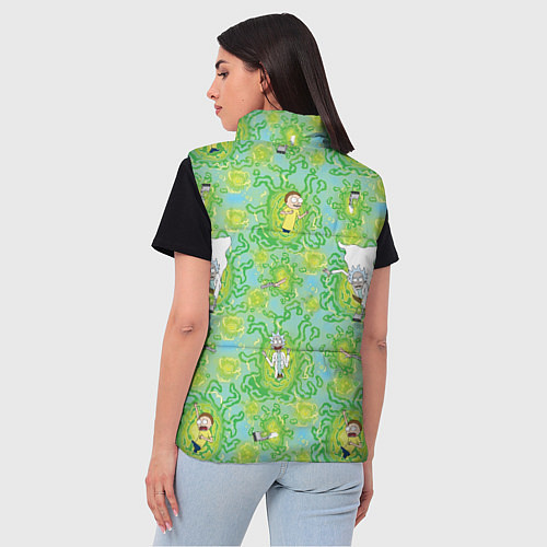 Женский жилет Portal Rick and Morty / 3D-Светло-серый – фото 4