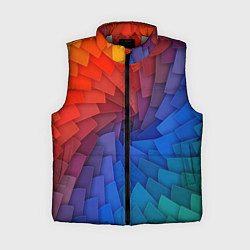 Женский жилет Листы цветной бумаги, цвет: 3D-светло-серый