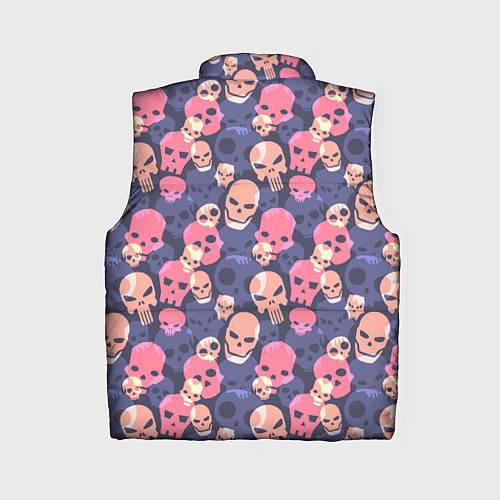 Женский жилет Черепа разной формы / 3D-Светло-серый – фото 2