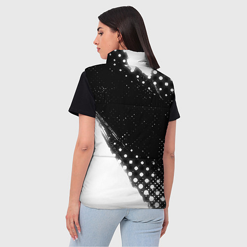 Женский жилет Вокалист из России и герб РФ: надпись, символ / 3D-Черный – фото 4