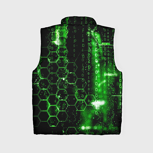 Женский жилет Зелёный программный код / 3D-Светло-серый – фото 2