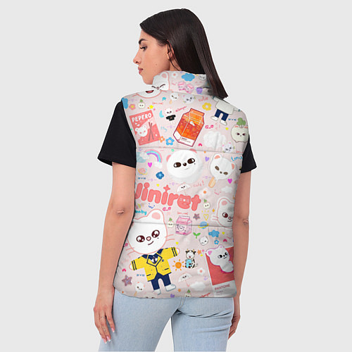 Женский жилет Skzoo Jinniret pattern cartoon avatar / 3D-Красный – фото 4