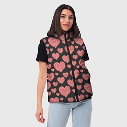 Женский жилет Сердце-мозг, цвет: 3D-светло-серый — фото 2