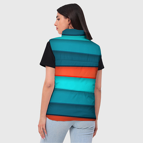 Женский жилет Геометрические непараллельные пластины / 3D-Черный – фото 4
