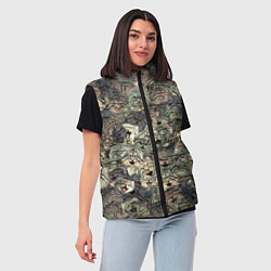 Женский жилет Мануловый камуфляж, цвет: 3D-черный — фото 2