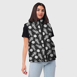 Женский жилет Космонавт и планета, цвет: 3D-красный — фото 2