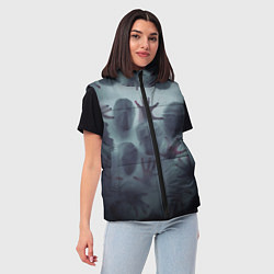 Женский жилет Scary faces trying to get out, цвет: 3D-светло-серый — фото 2