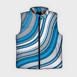Женский жилет Волнистые полосы - текстура, цвет: 3D-красный