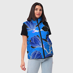 Женский жилет Растительная композиция - минимализм, цвет: 3D-светло-серый — фото 2