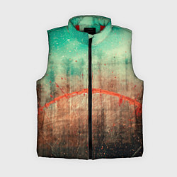 Женский жилет Светло-зелёное небо, деревья и множество красок