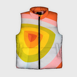 Женский жилет Красно-жёлто-оранжевый паттерн, цвет: 3D-красный