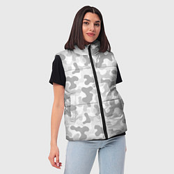 Женский жилет Камуфляж цифра светло-серый крупный, цвет: 3D-красный — фото 2
