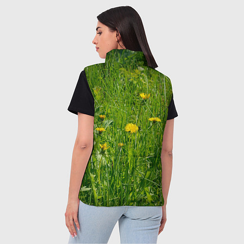 Женский жилет Солнечные одуванчики / 3D-Светло-серый – фото 4