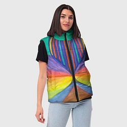 Женский жилет Абстракция воздушный шар, цвет: 3D-черный — фото 2
