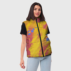 Женский жилет Радужная палитра, цвет: 3D-черный — фото 2