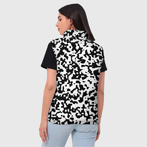 Женский жилет Камуфляж Cowskin мелкий / 3D-Черный – фото 4