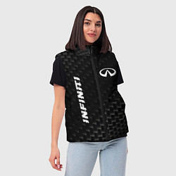 Женский жилет Infiniti карбоновый фон, цвет: 3D-черный — фото 2
