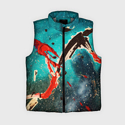 Женский жилет Голубой туман и брызки красок, цвет: 3D-светло-серый