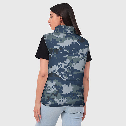 Женский жилет Камуфляж Росгвардия цифра / 3D-Светло-серый – фото 4