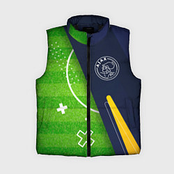 Женский жилет Ajax football field, цвет: 3D-черный