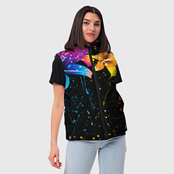 Женский жилет Цветные лилии, цвет: 3D-красный — фото 2