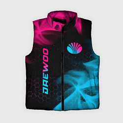 Женский жилет Daewoo - neon gradient: надпись, символ