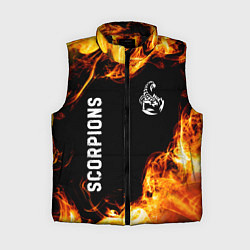Женский жилет Scorpions и пылающий огонь
