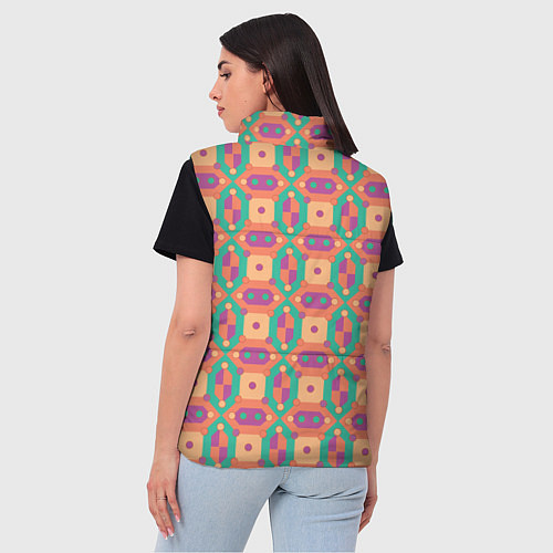 Женский жилет Паттерн мозайка / 3D-Черный – фото 4