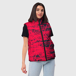 Женский жилет Black & Red, цвет: 3D-красный — фото 2