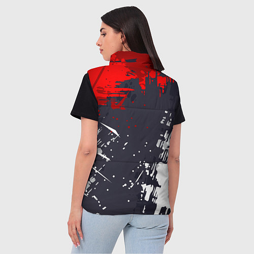 Женский жилет Абстрактные брызги / 3D-Красный – фото 4