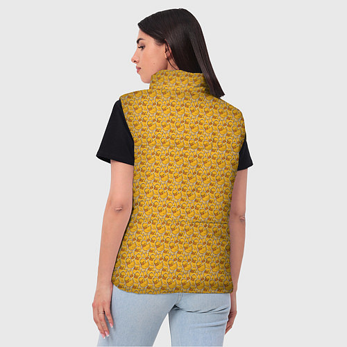 Женский жилет Паттерн с утятами / 3D-Черный – фото 4