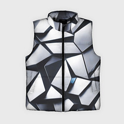 Женский жилет Объемные кристаллы - паттерн, цвет: 3D-черный