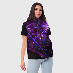 Женский жилет Triangle space - Neon - Geometry, цвет: 3D-черный — фото 2