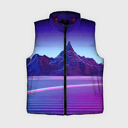 Женский жилет Neon mountains - Vaporwave, цвет: 3D-красный