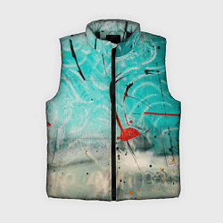 Женский жилет Абстрактные песок и небо с красками, цвет: 3D-черный