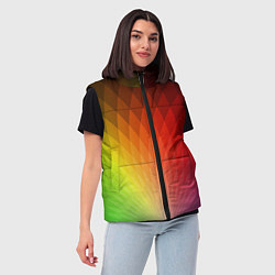 Женский жилет Радужные ромбы, цвет: 3D-светло-серый — фото 2