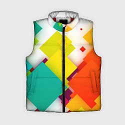 Женский жилет Цветные геометрические квадраты