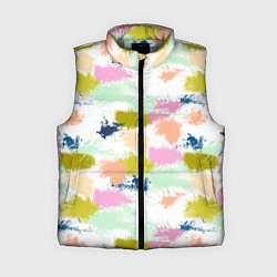 Женский жилет Разноцветные мазки красками модный узор